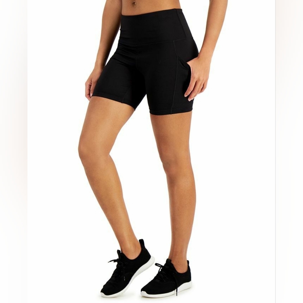 Bebe Sport Copper Logo Black Shorts Size XL